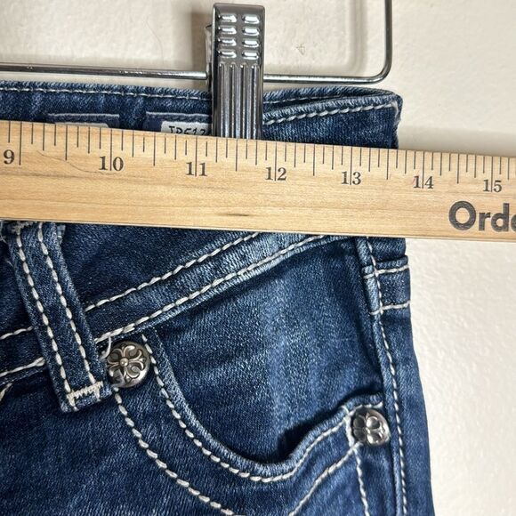 Miss Me ladies bootcut denim jeans with studded bling gem pockets size 27 - Picture 8 of 15